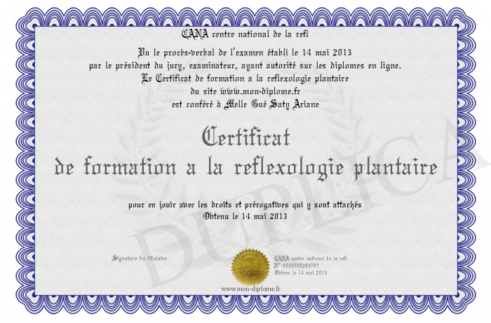 diplome universitaire reflexologie